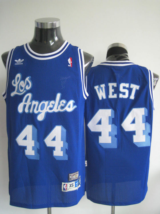  NBA Los Angeles Lakers 44 Jerry West Swingman Blue Throwback Jersey